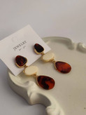 گوشواره دخترانه طرح سنگ ماربل