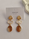 گوشواره دخترانه طرح سنگ ماربل